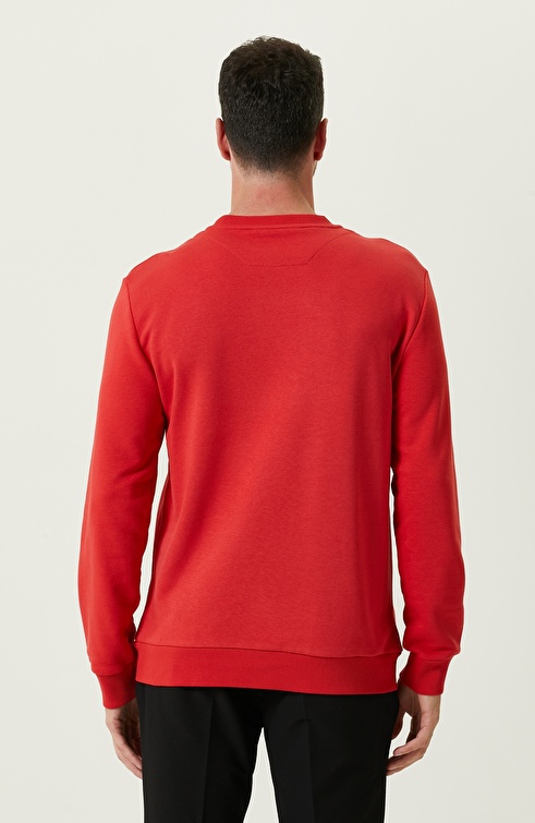 Red Injection Printed Sweatshirt