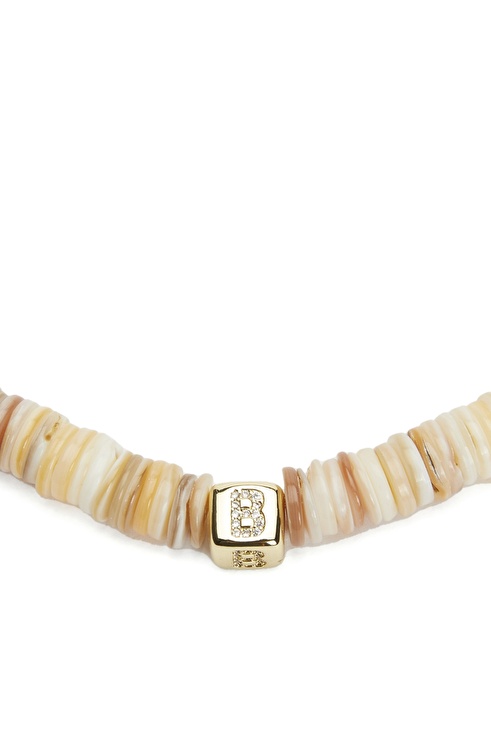 Beige Beaded Women's Necklace