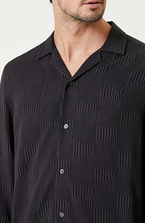 Slim Fit Black Shirt