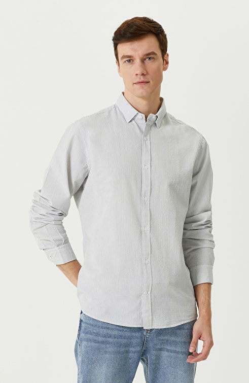 Comfort Fit Blue Shirt