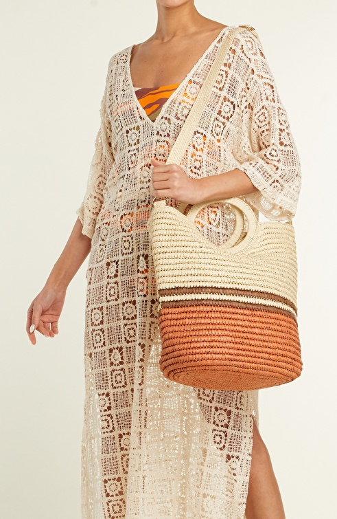 Brown Women Straw Bag