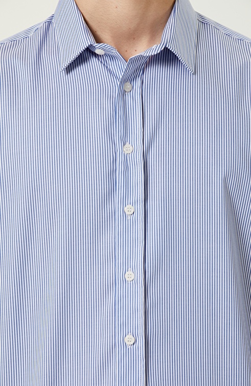 Blue White Slim Fit Shirt