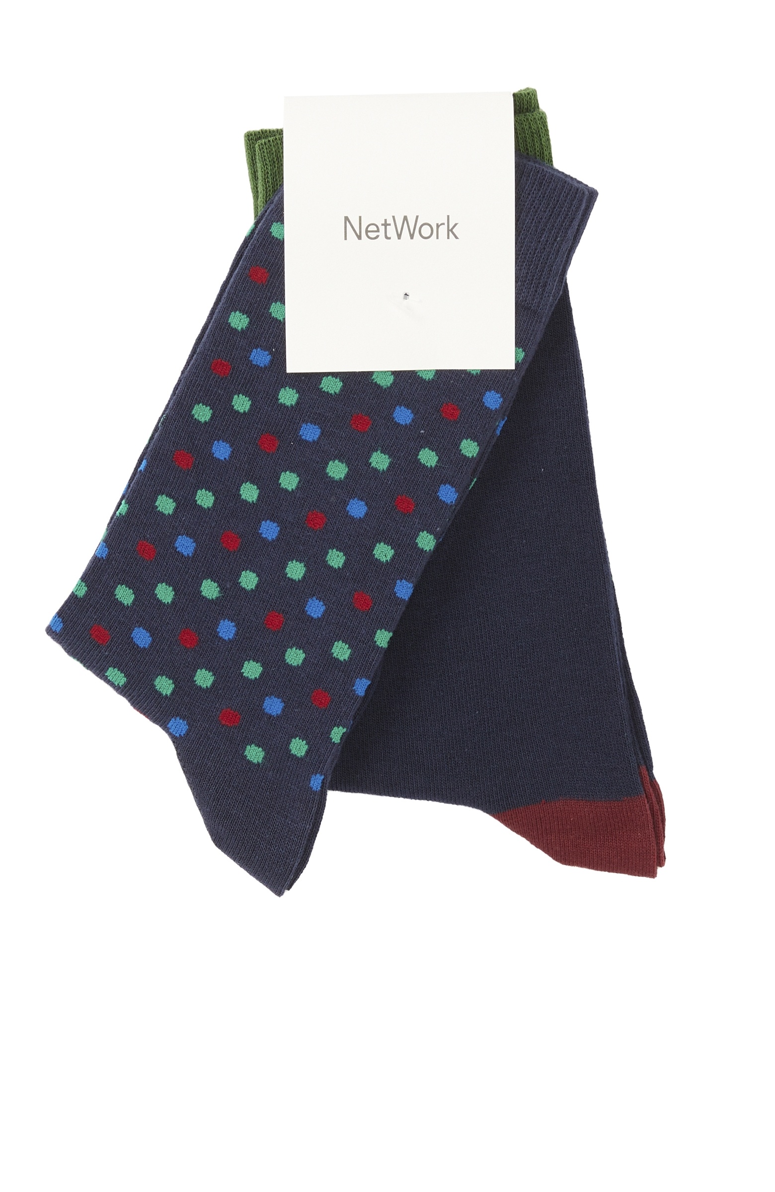 Men's Green Navy Blue 2 Pack Socks Set