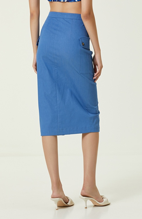 Blue Mid Skirt