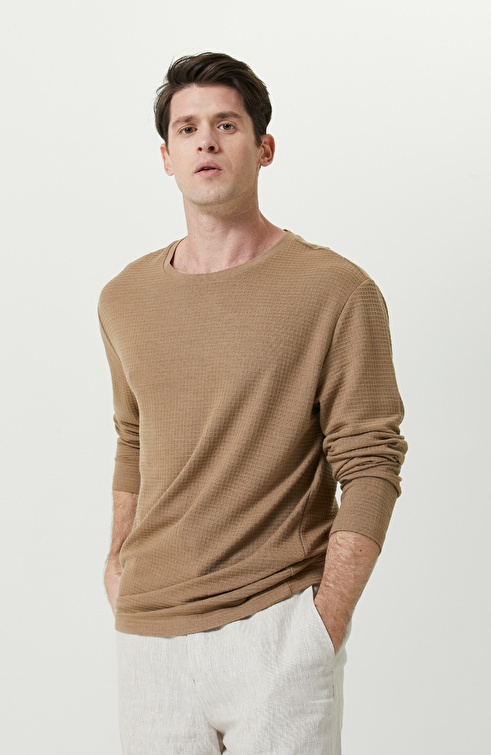 Crew Neck Mink Sweatshirt