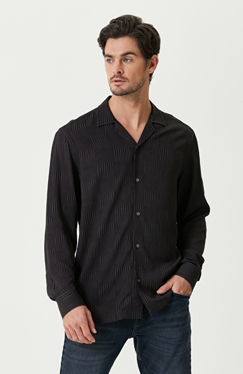 Slim Fit Black Shirt