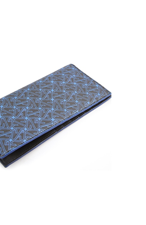 Monogram Black Navy Blue Portfolio