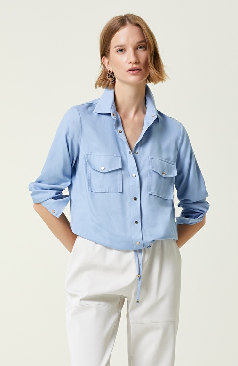 Slim Fit Light Blue Shirt