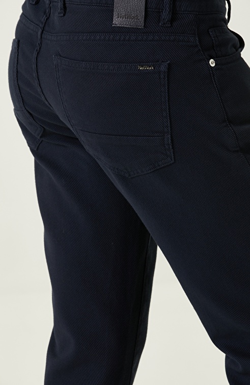 Navy Blue 5 Pocket Casual Trousers