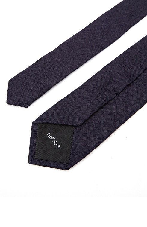 Navy Blue Silk Tie