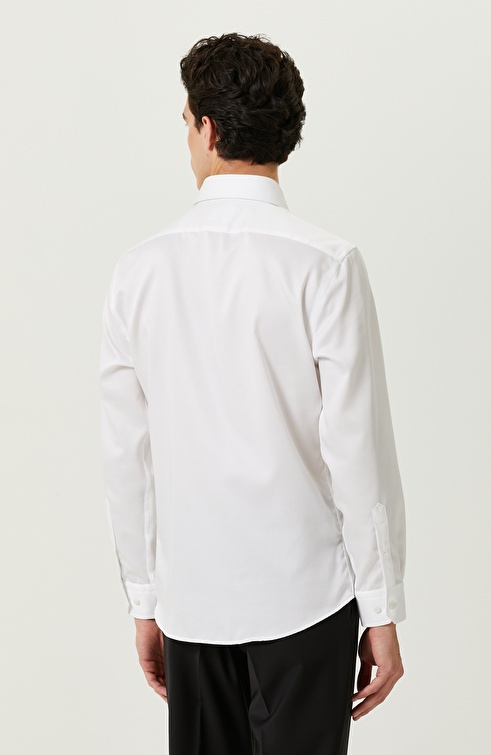 Slim Fit White Non-iron Shirt