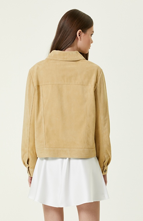 Cream Suede Coat