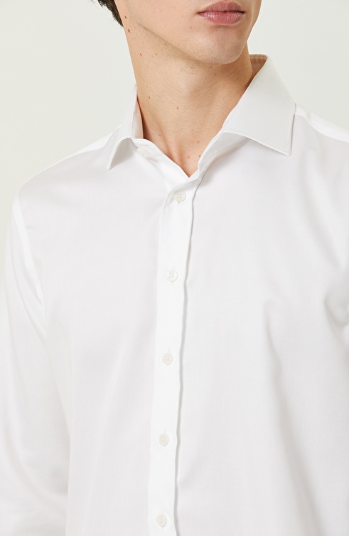 Slim Fit White Non-iron Shirt