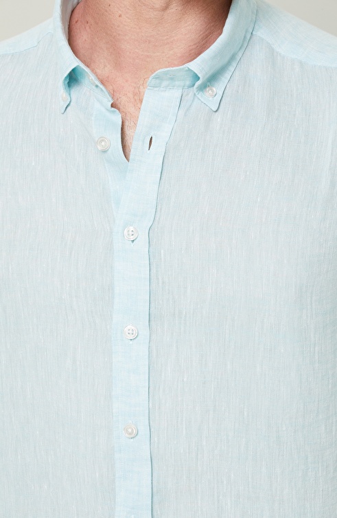 Mint Long Sleeve Linen Shirt