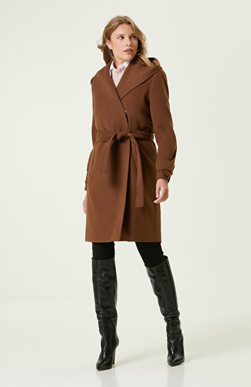 Brown Hooded Coat