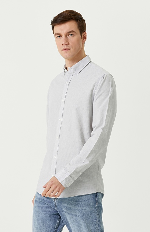 Comfort Fit Blue Shirt