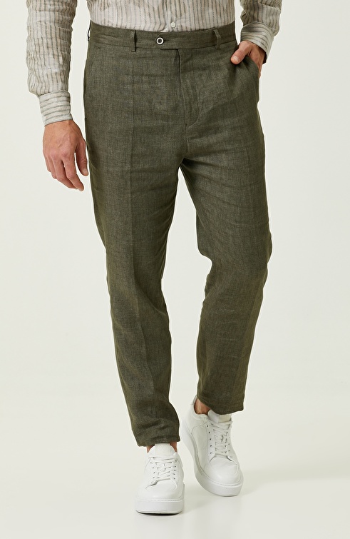 Khaki Linen Pants