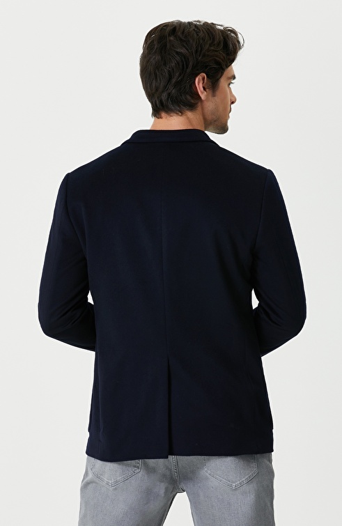 Loro Piana Navy Blue Cashmere Jacket