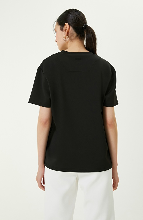 Short Sleeve Black Printed T-shirt