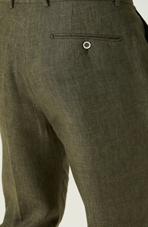 Khaki Linen Pants