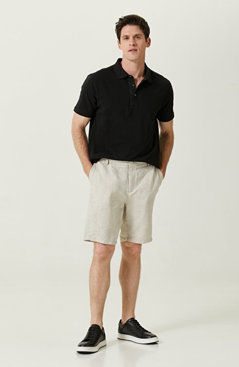 Natural Linen Shorts