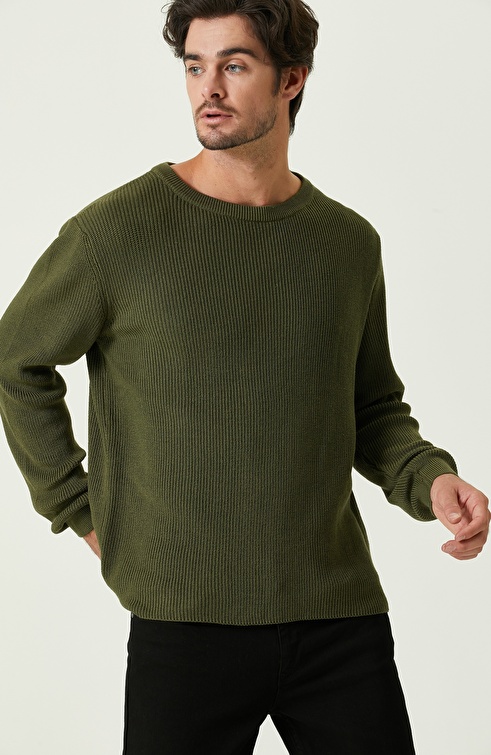 Khaki Wool Sweater