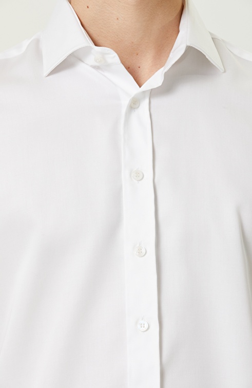 Slim Fit White Non-iron Shirt