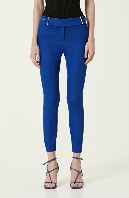 Slim Fit Blue Pants