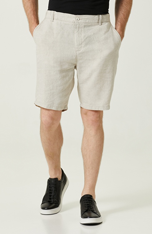 Natural Linen Shorts