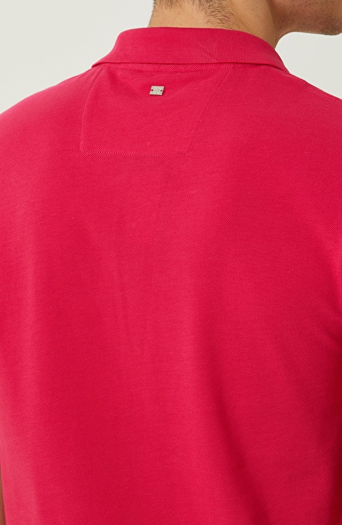 Fuchsia Polo Neck T-Shirt