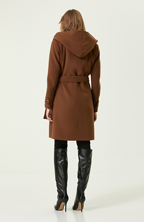 Brown Hooded Coat