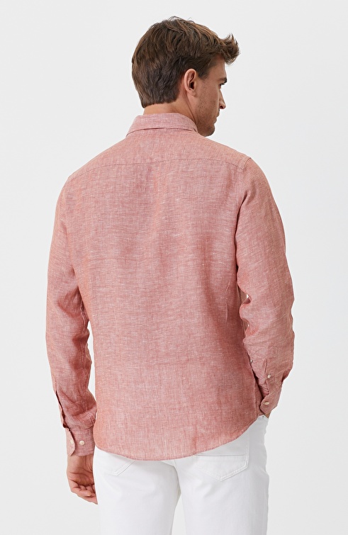 Comfort Fit Tile Linen Shirt