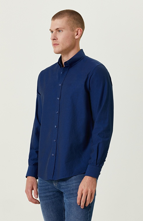 Indigo Oxford Shirt