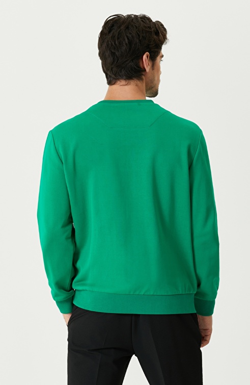 N-Tech Slim Fit Green Sweatshirt