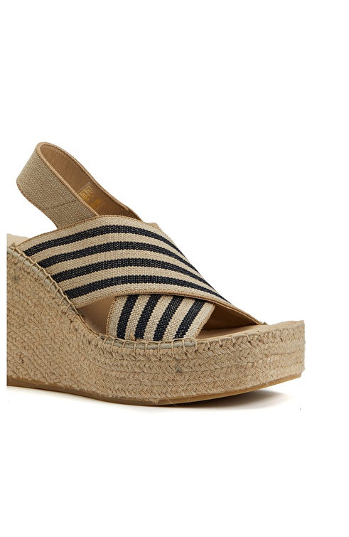 Navy Blue Women's Linen Espadrilles