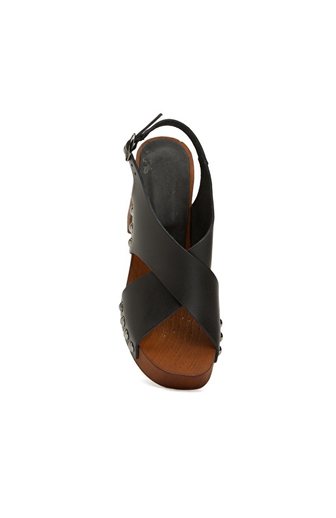 Black Womens Suede Sandals