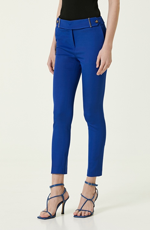 Slim Fit Blue Pants