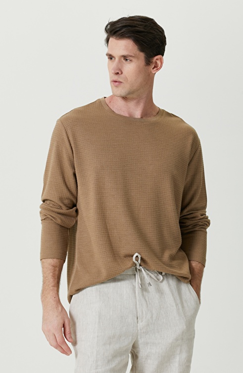 Crew Neck Mink Sweatshirt