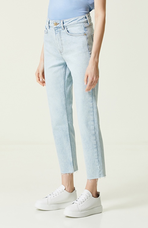 Indigo Blue Slim Leg Denim Trousers