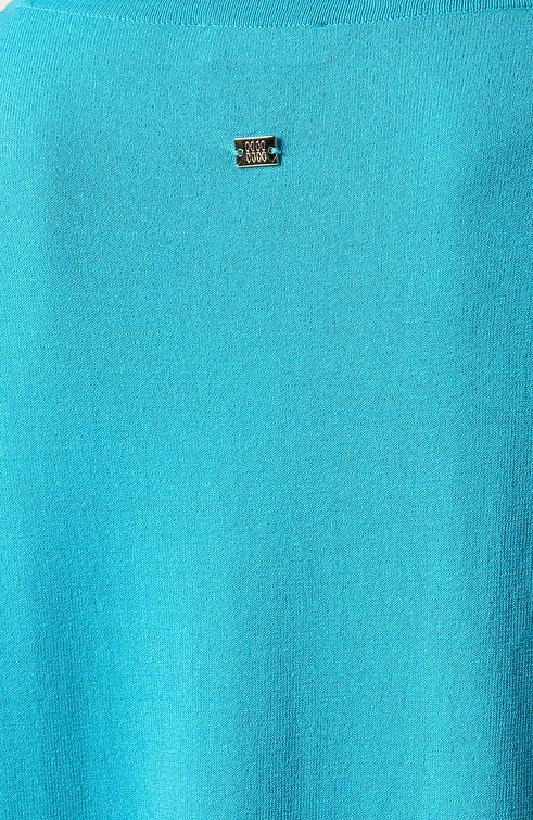 Turquoise Short Sleeve Crew Neck Sweater