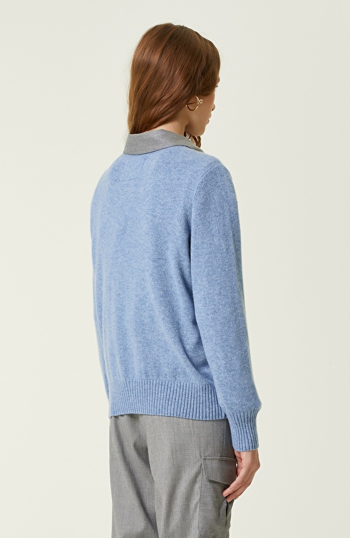 Blue Cashmere Sweater