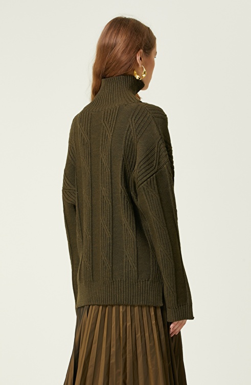 Khaki Melange Sweater