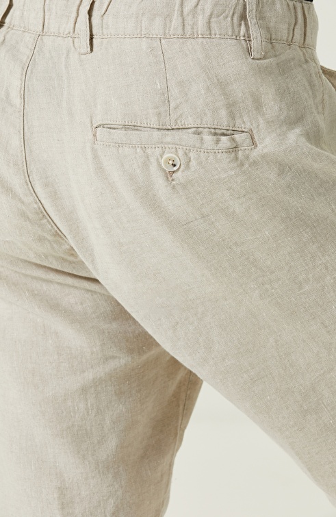 Natural Linen Shorts