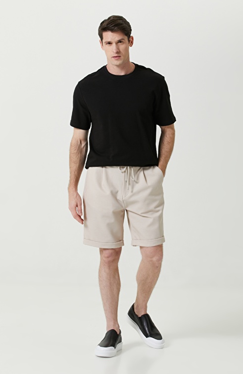 Black Cotton Plain Tshirt