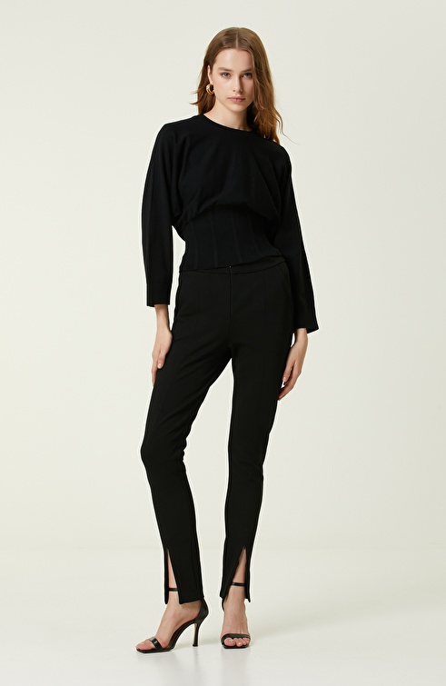 Slim Fit Black Sweater