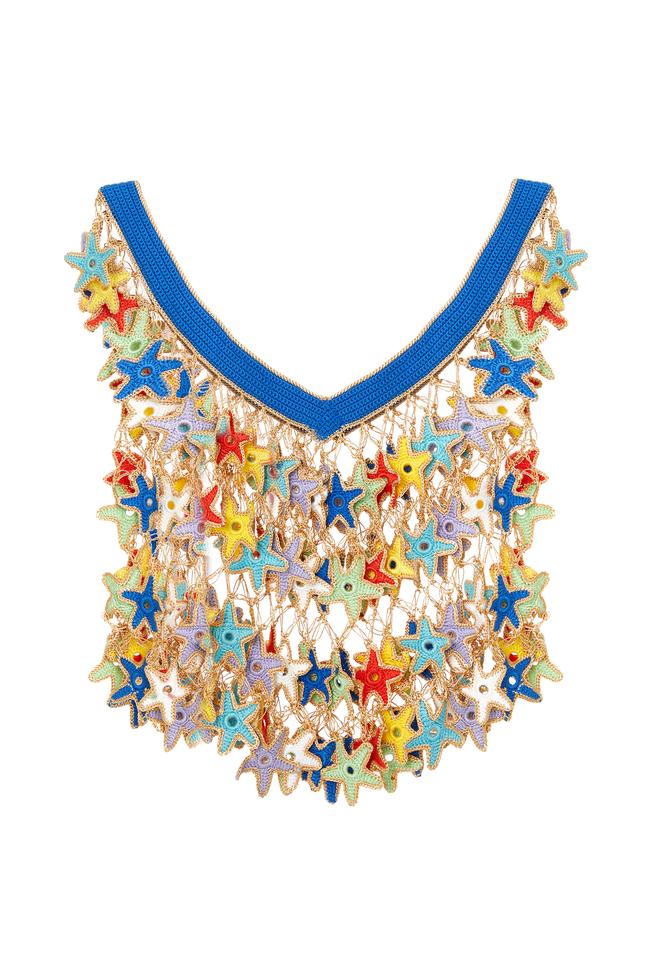 My Beachy Side Emily In Paris COLORED STAR DETAILED BLOUSE