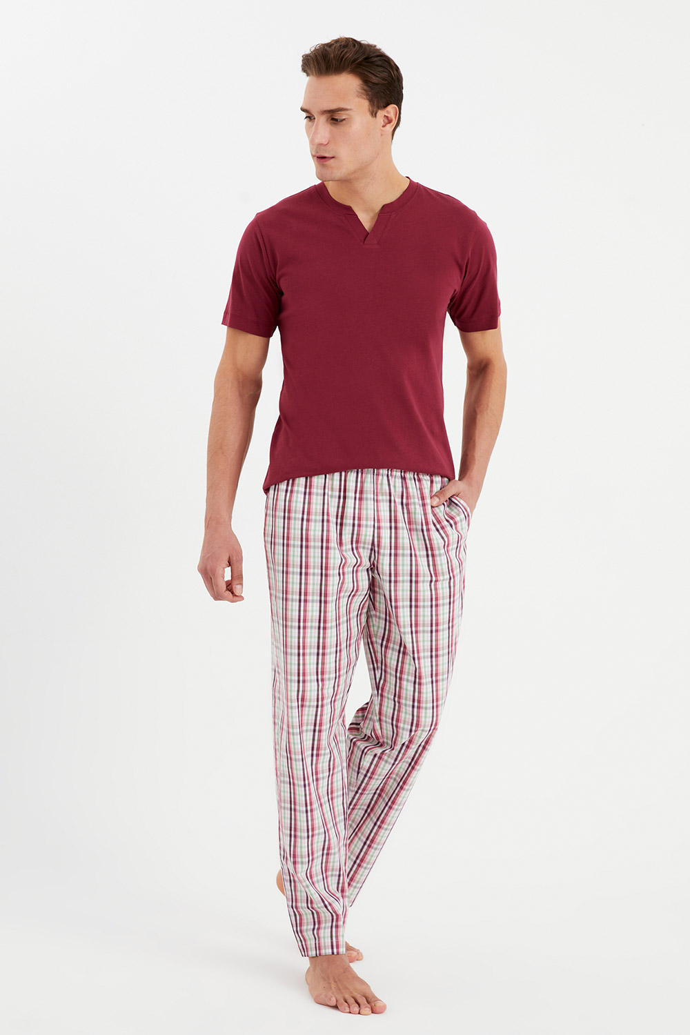 Archie Half Button Pocket Pajamas Set