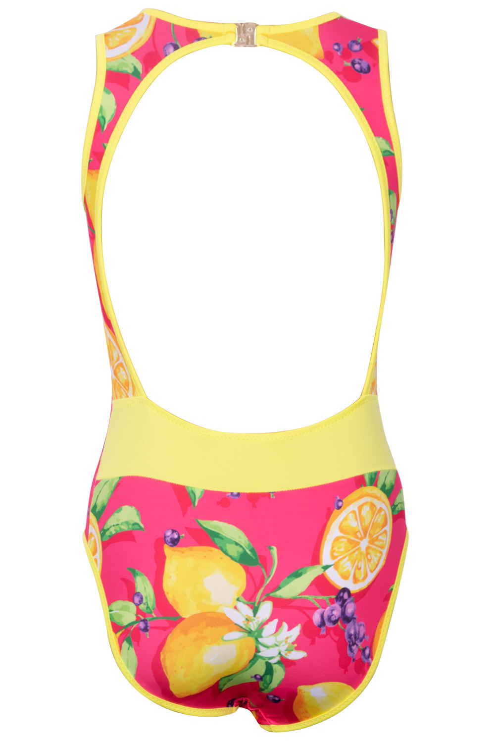 Grape Lemon Patterned Girls Swimwear