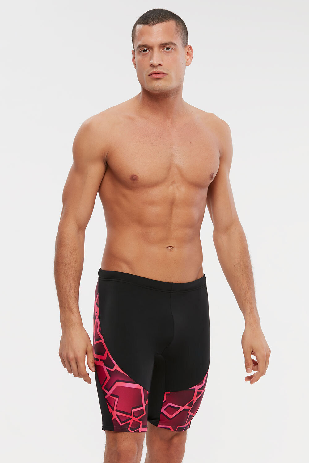 Rower Contrast Pattern Cycling Shorts