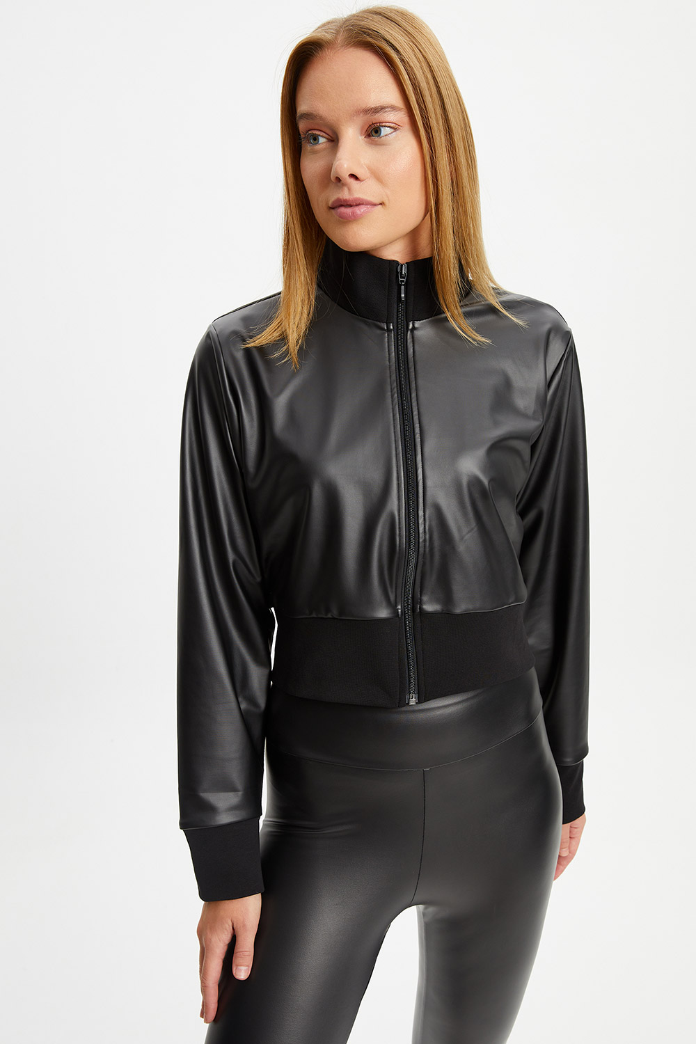 Basic Leather Leather Günümlü Jacket